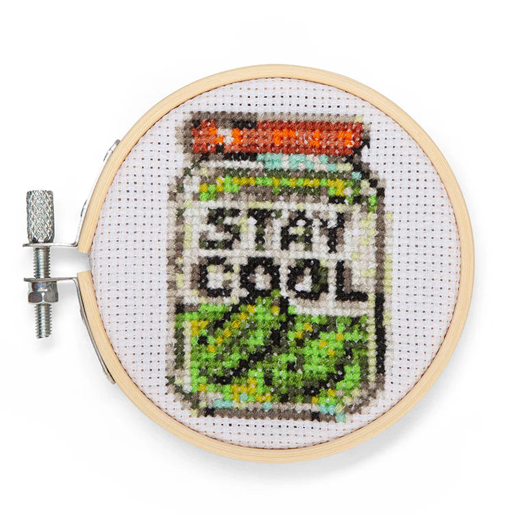 Mini Cross Stitch Embroidery Kit - Pickle