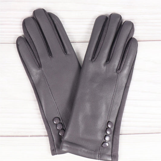 Gloves - Four Button - Grey