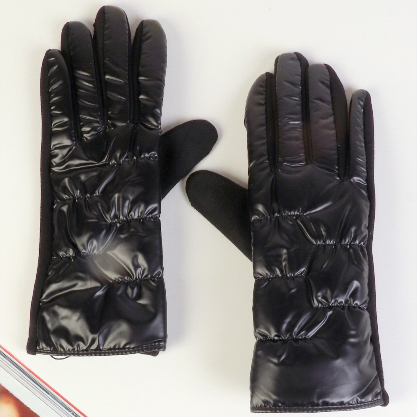 Gloves - Shiny Bubble - Black