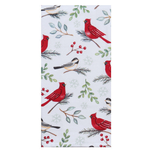 Tea Towel - Dual Purpose - Winter Cardinal