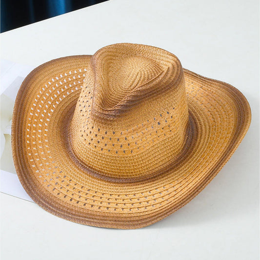 Cowboy Hat - Straw - Khaki Beige