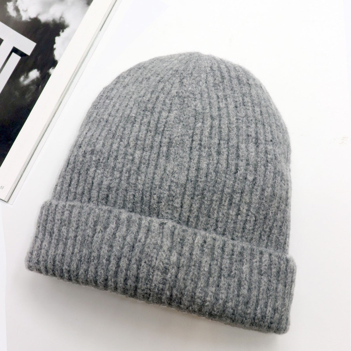 Hat - Knitted - Light Grey