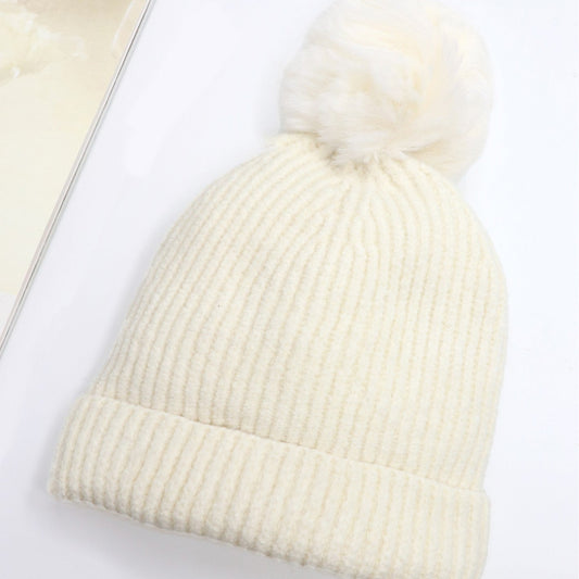Hat - Monochrome Pom - Cream