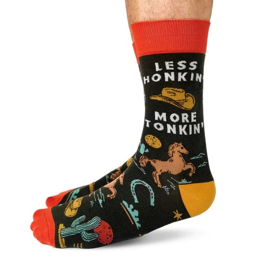 Socks - Large Crew - Less Honkin', More Tonkin'