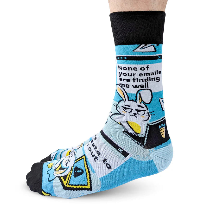 Socks - Large Crew - Inbox Bunny