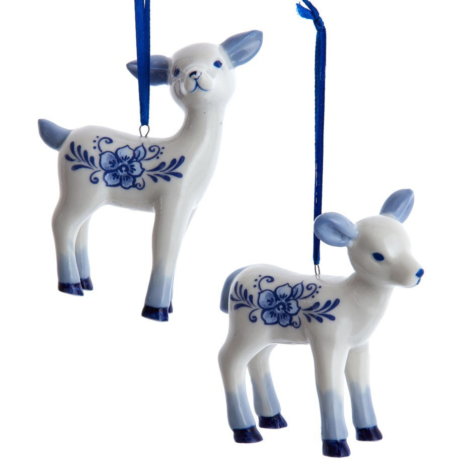 Ornament - Baby Deer Chinoiserie
