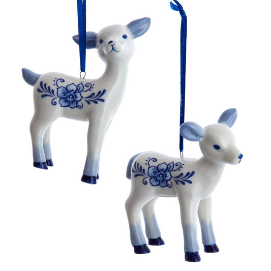 Ornament - Baby Deer Chinoiserie