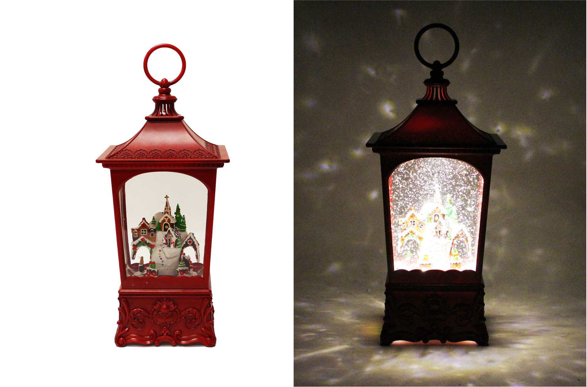 LED Lantern - Gingerbread Town