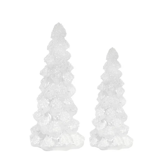 Decor Piece - LED White Frosted Tree - Set of 2