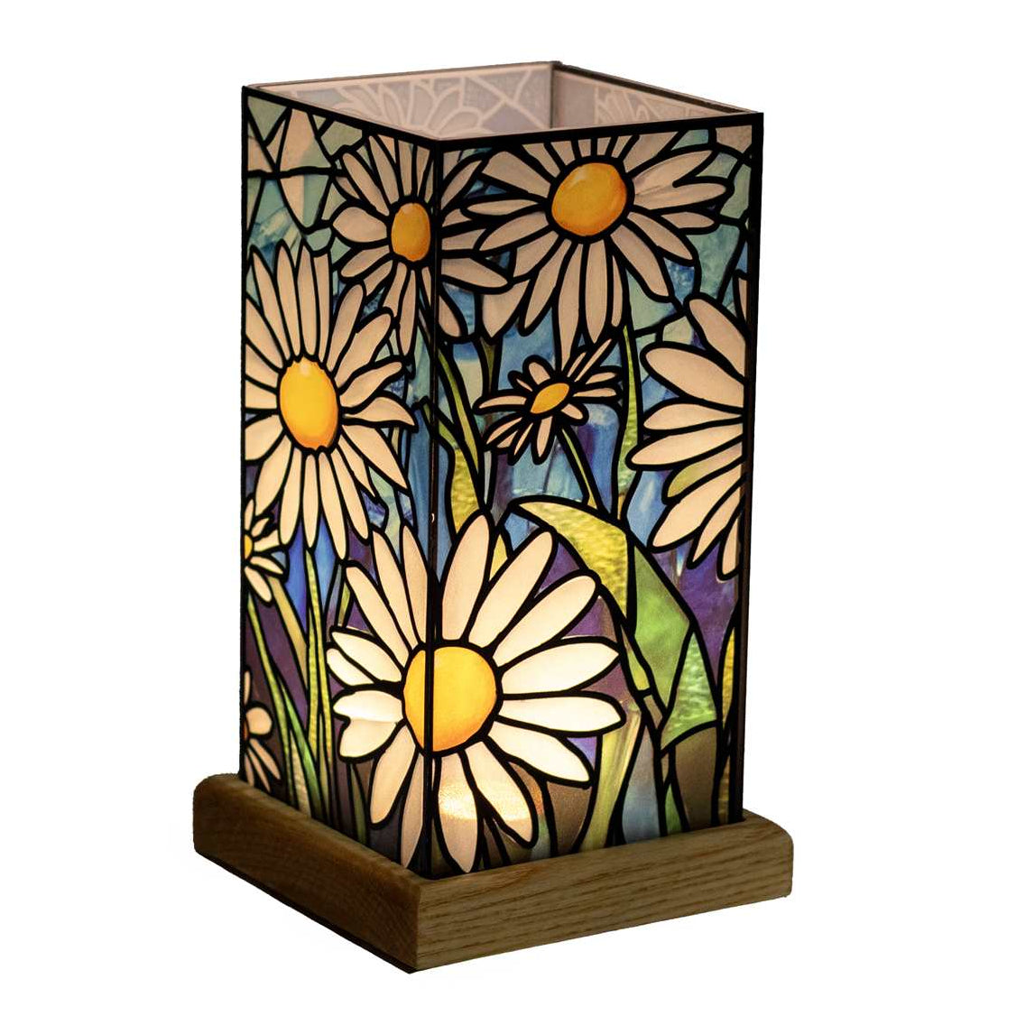 LED Lantern - Stained Glass - Daisy