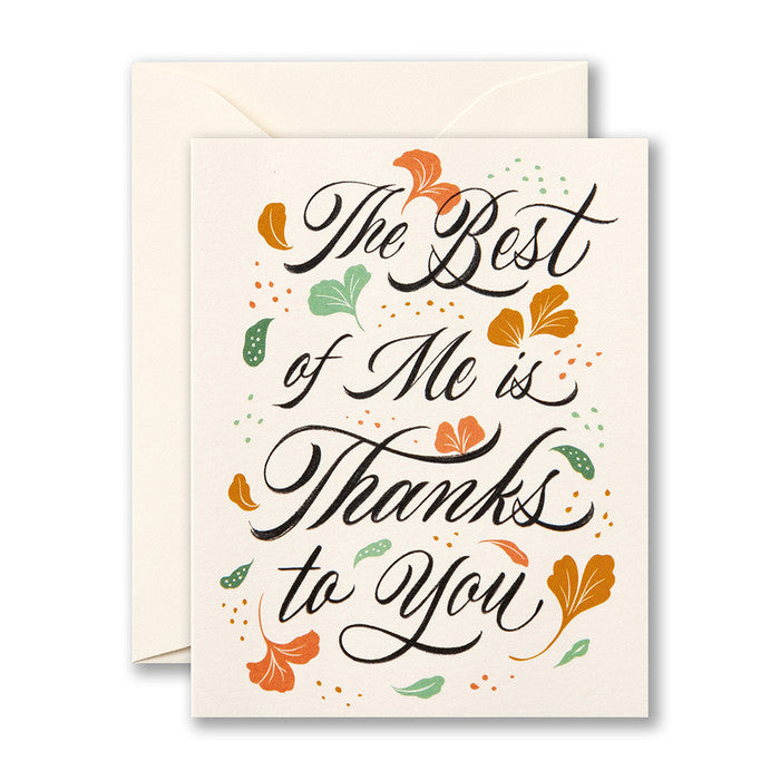 Card - Mother's Day - The Best Of Me Is Thanks To You