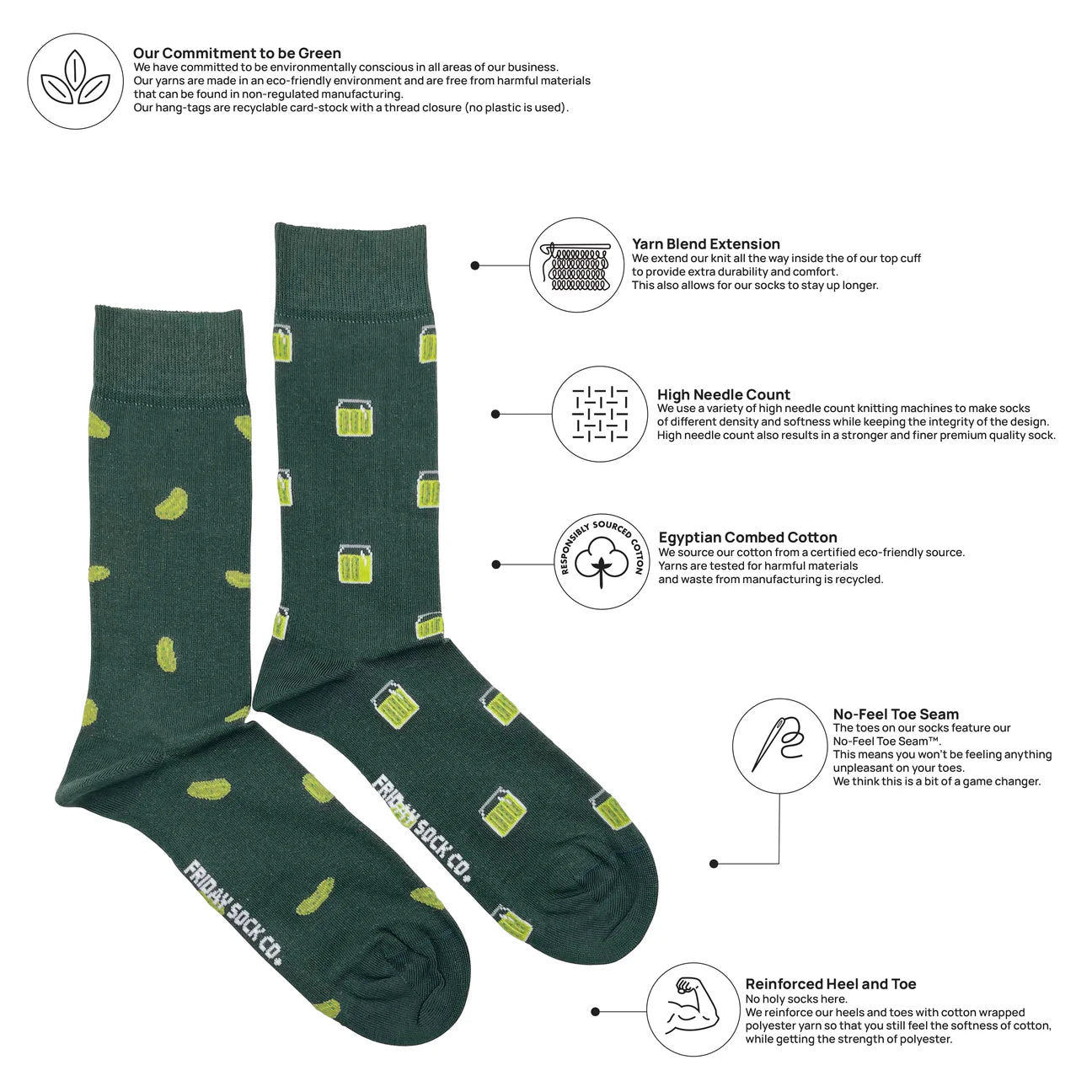 Socks - Large - Pickle