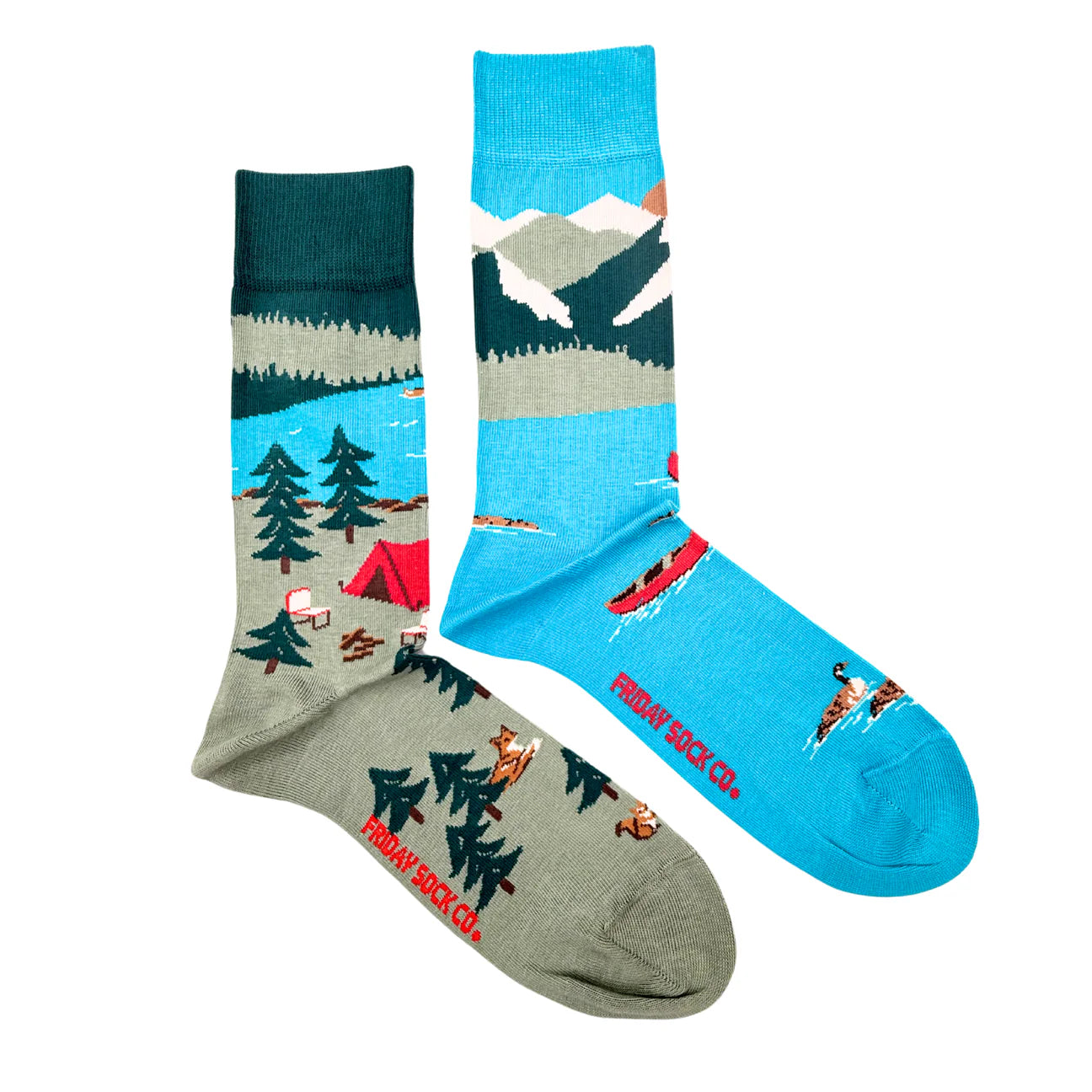 Socks - Large - Canada Mountain Scene