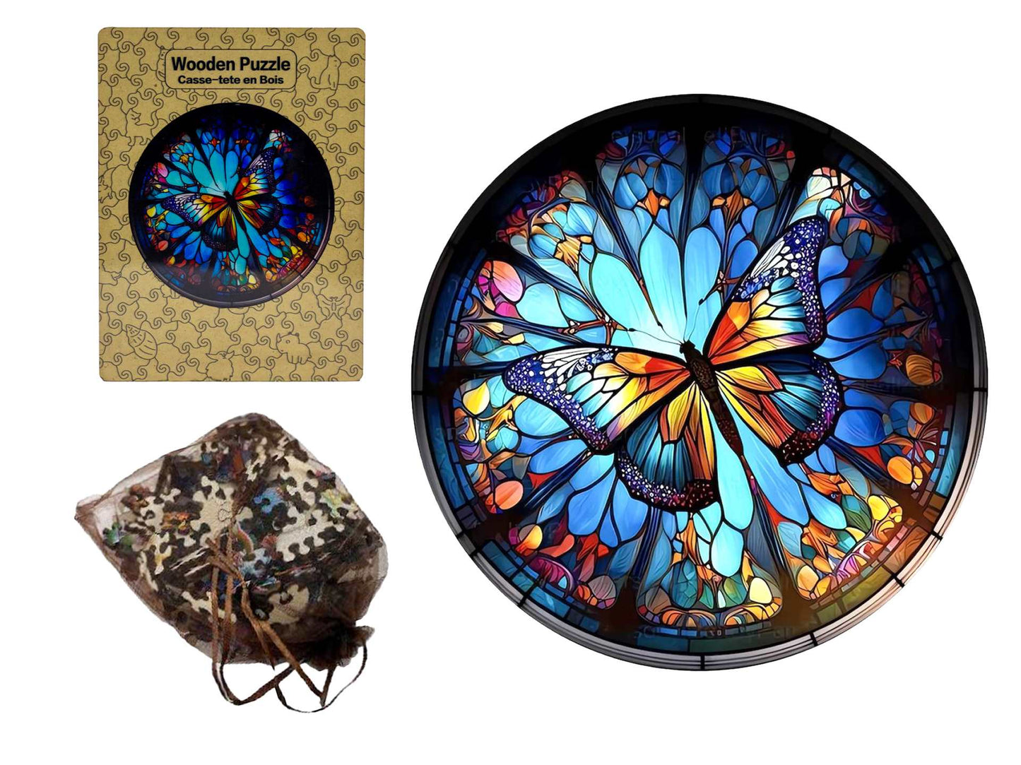 Puzzle - Wooden Butterfly - 187 Pieces