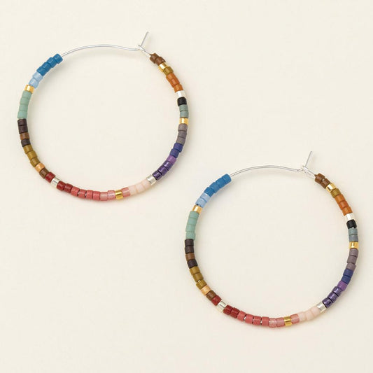 Hoop Earrings - Miyuki Beads - Multicolour