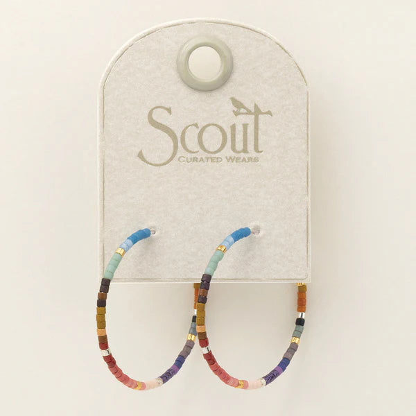 Hoop Earrings - Miyuki Beads - Multicolour