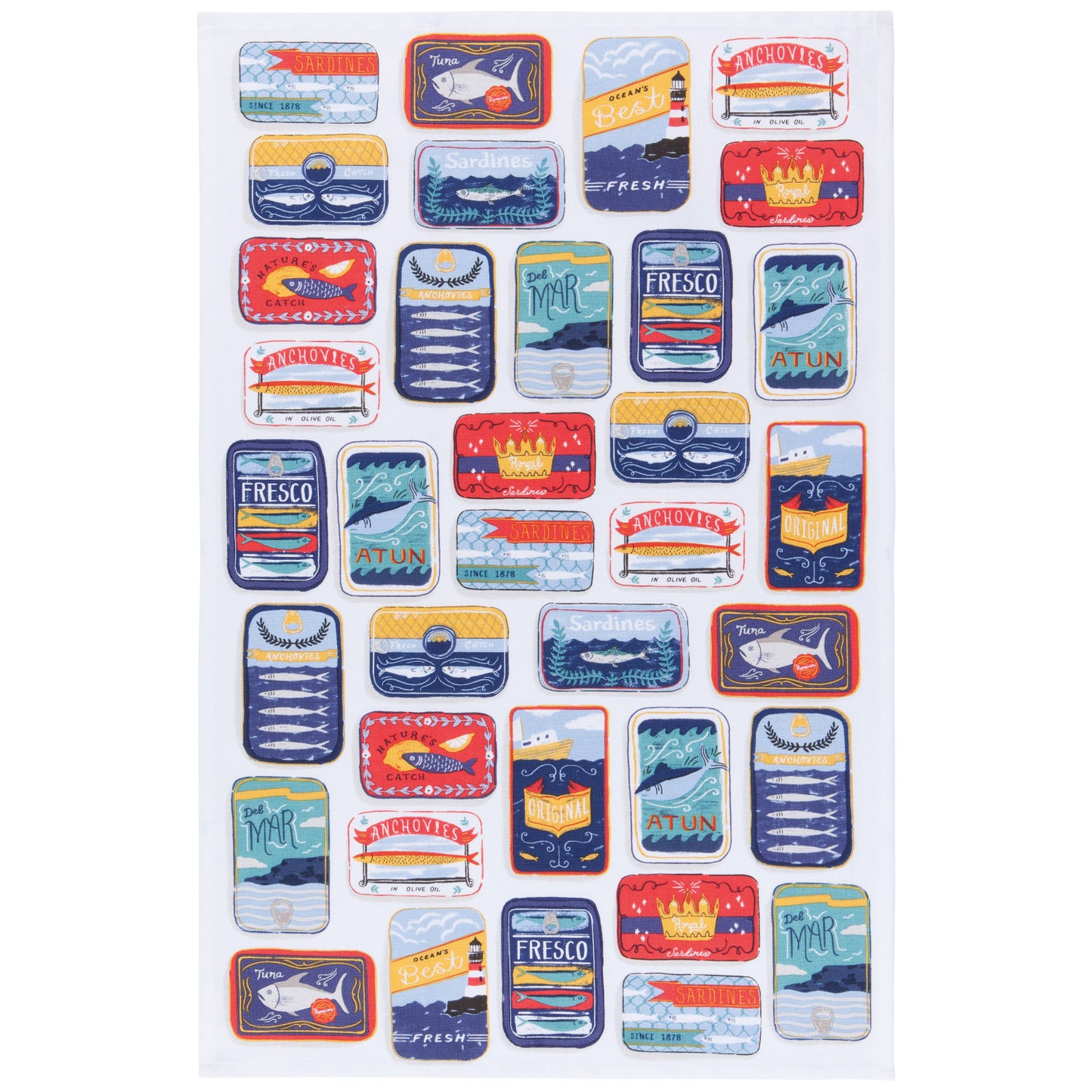 Dish Towel - Del Mar Sardines