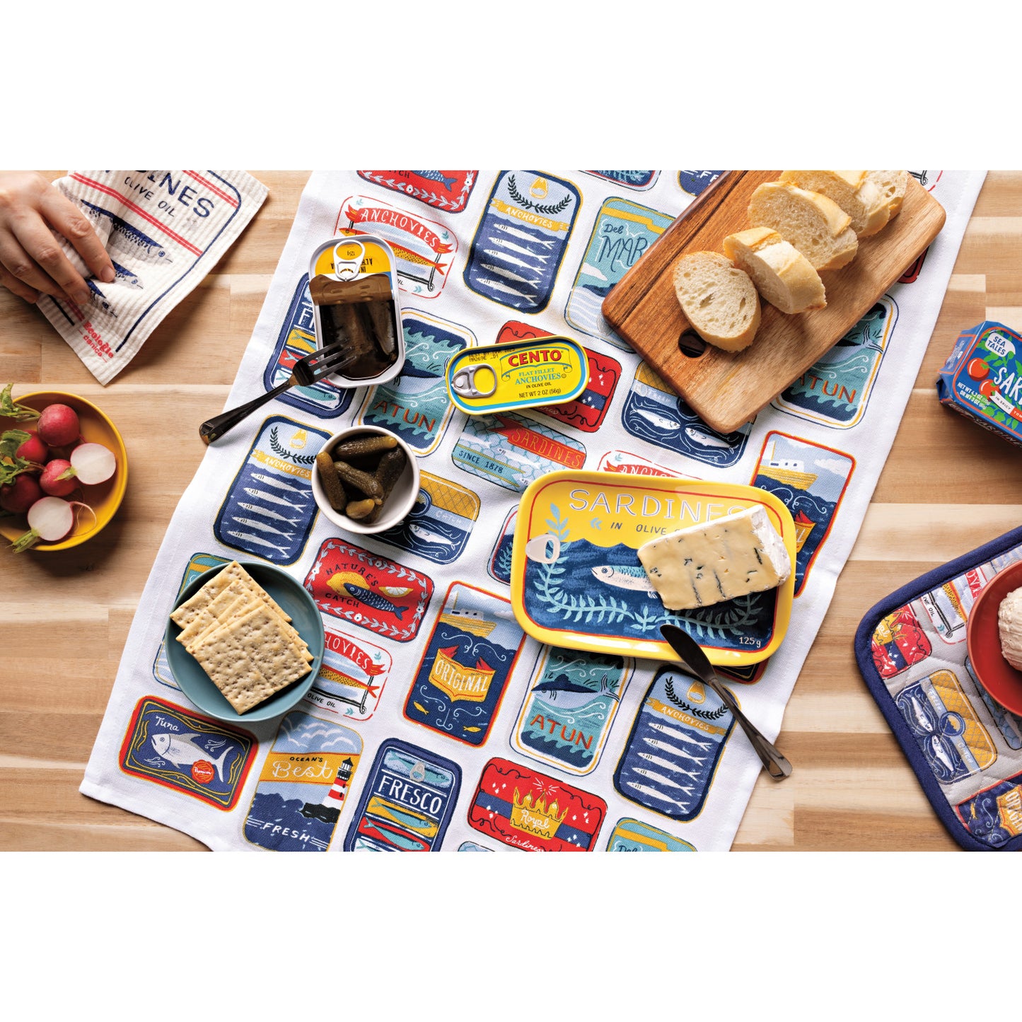 Dish Towel - Del Mar Sardines