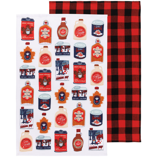 Dish Towel Set - Canadiana Maple Syrup - Set of 2