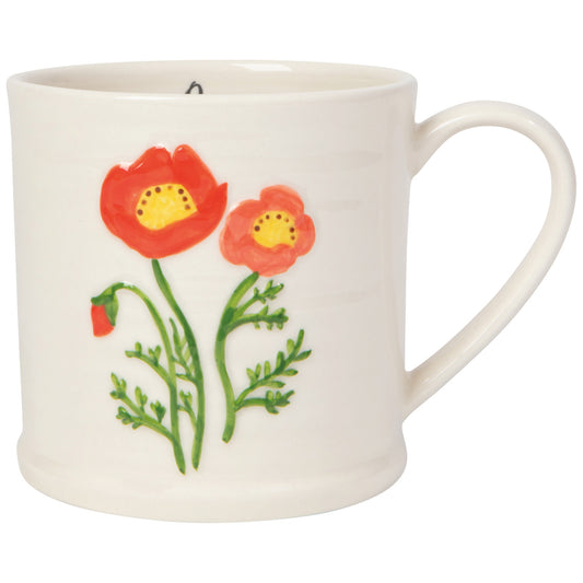 Mug - Embossed Poppy - 16oz