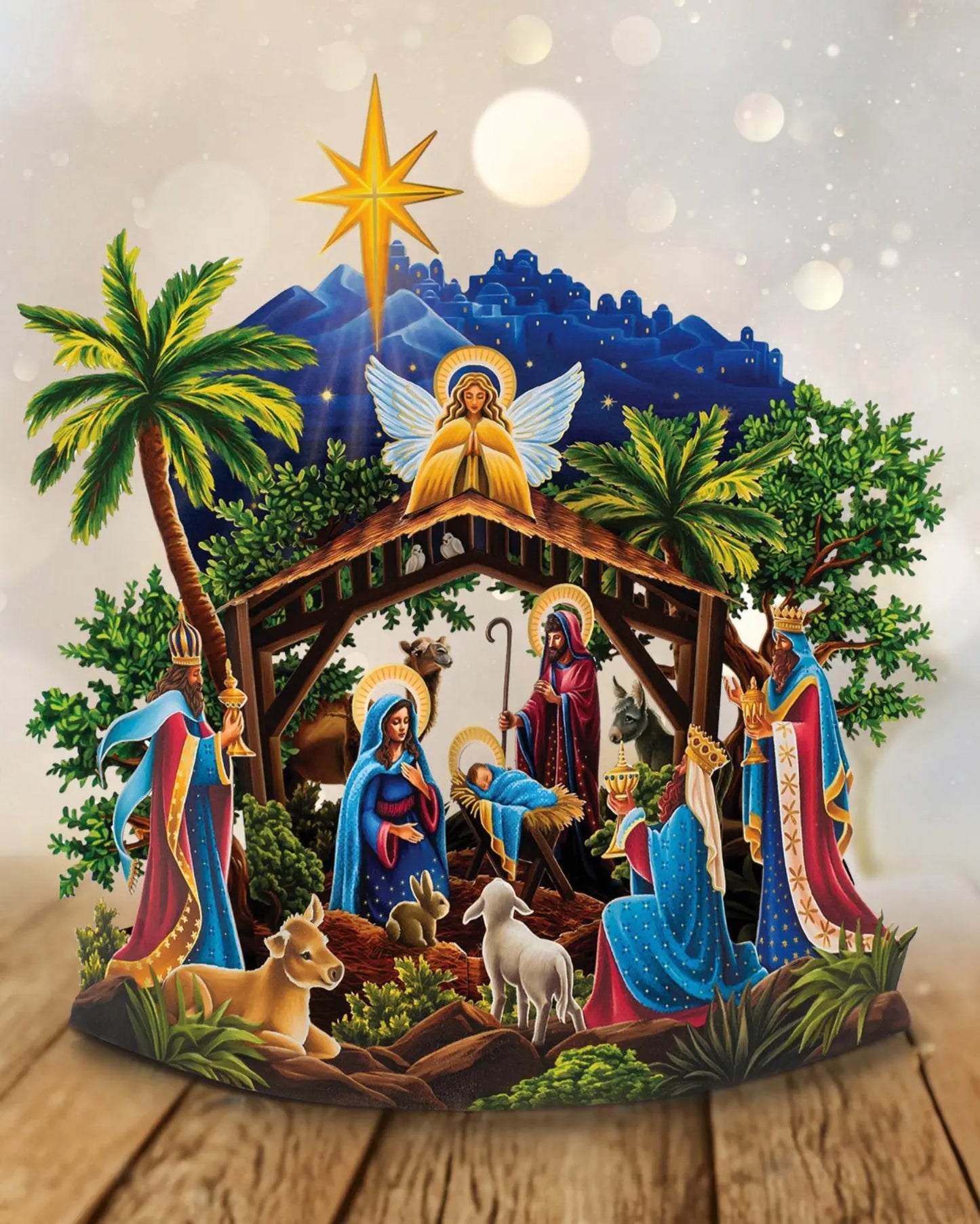 Paper Bouquet - Starlit Nativity - 15"