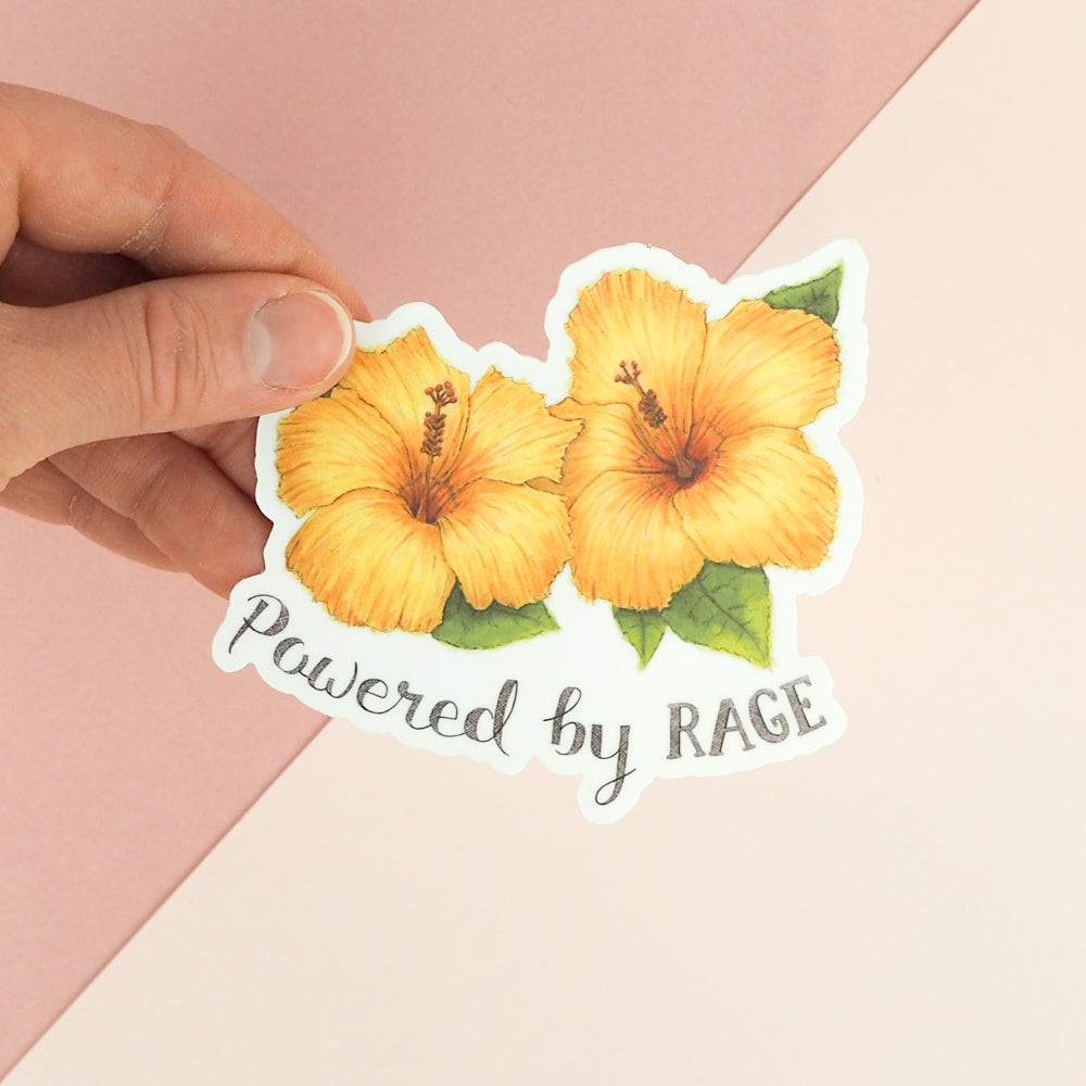 Sticker - Floral - Powered By Rage
