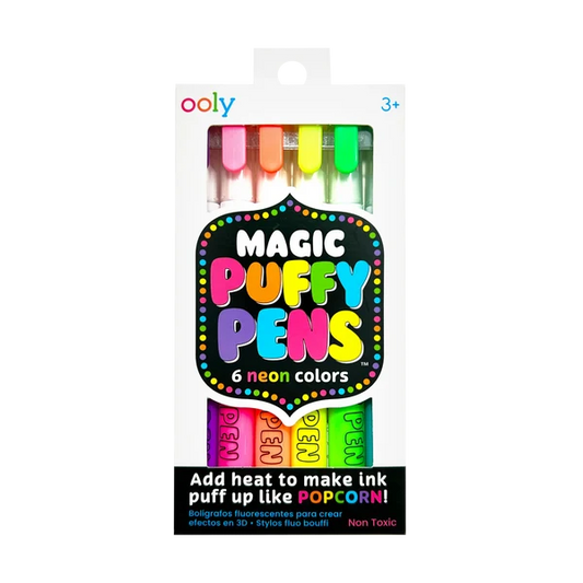Puffy Pens - Neon - Set of 6