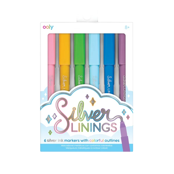 Markers - Silver Linings Outline - Set of 6