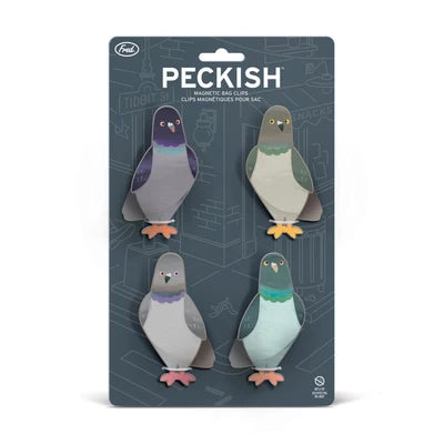 Bag Clips - Peckish Pigeons - Set of 4