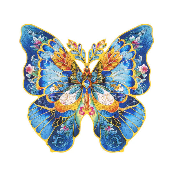 Puzzle - Wooden - Morpho Helena Butterfly