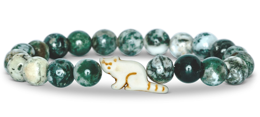 Animal Tracking Bracelet - Red Panda - Bamboo
