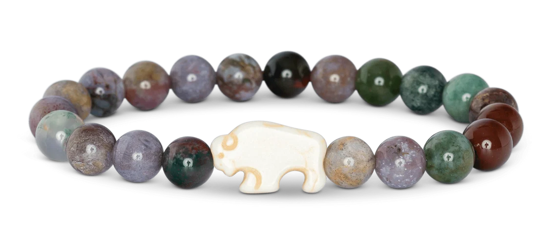 Animal Tracking Bracelet - Bison - Prairie Stone