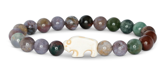 Animal Tracking Bracelet - Bison - Prairie Stone