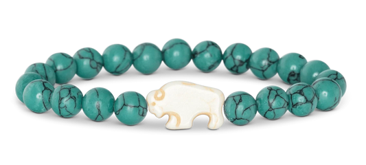 Animal Tracking Bracelet - Bison - Turquoise