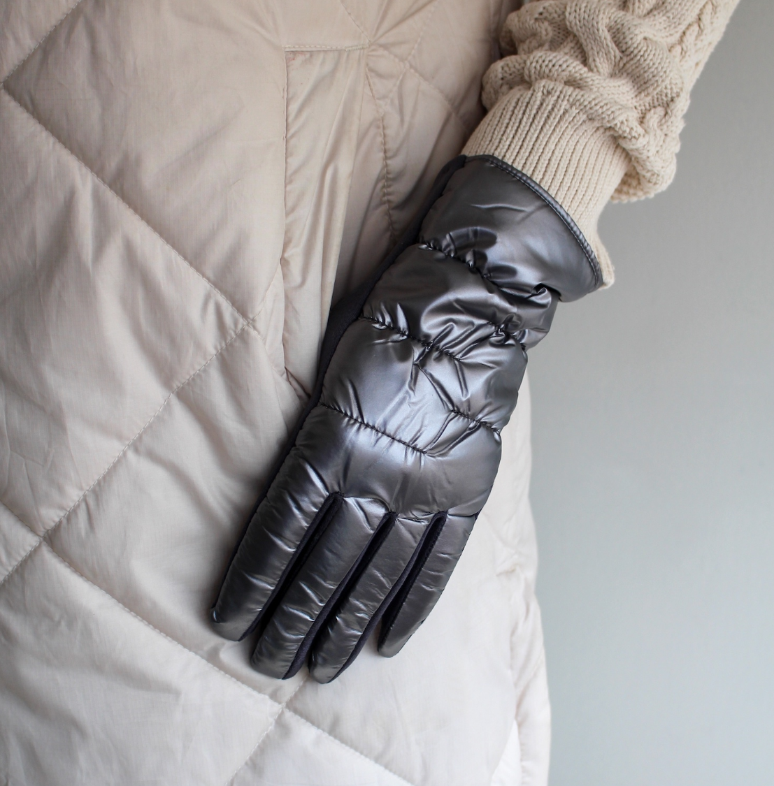 Gloves - Puffy - Pewter