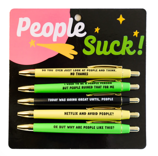 Pen Set - People Suck - Set of 5