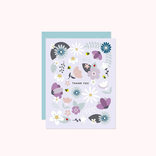 Card - Thank You Lilac Floral