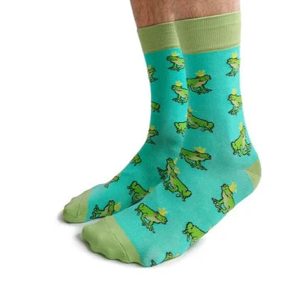 Socks - Large Crew - Frog Prince