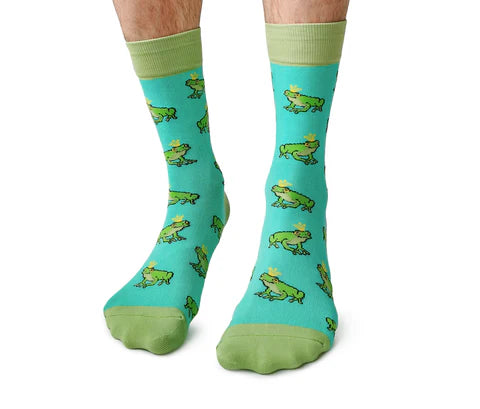 Socks - Large Crew - Frog Prince