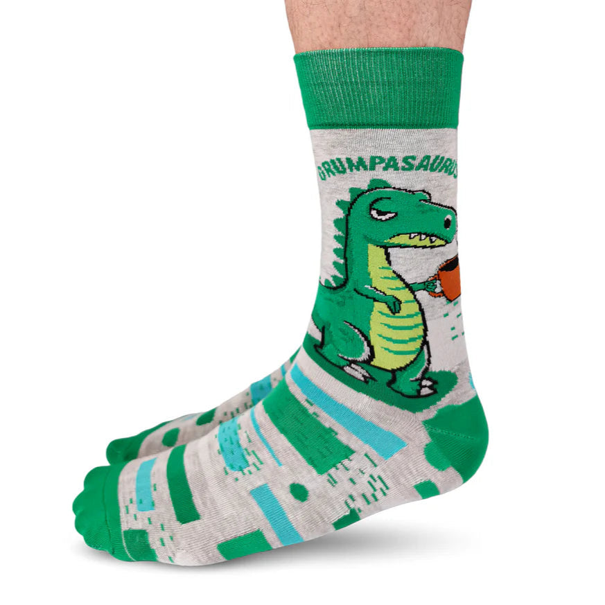 Socks - Large Crew - Grumpasaurus