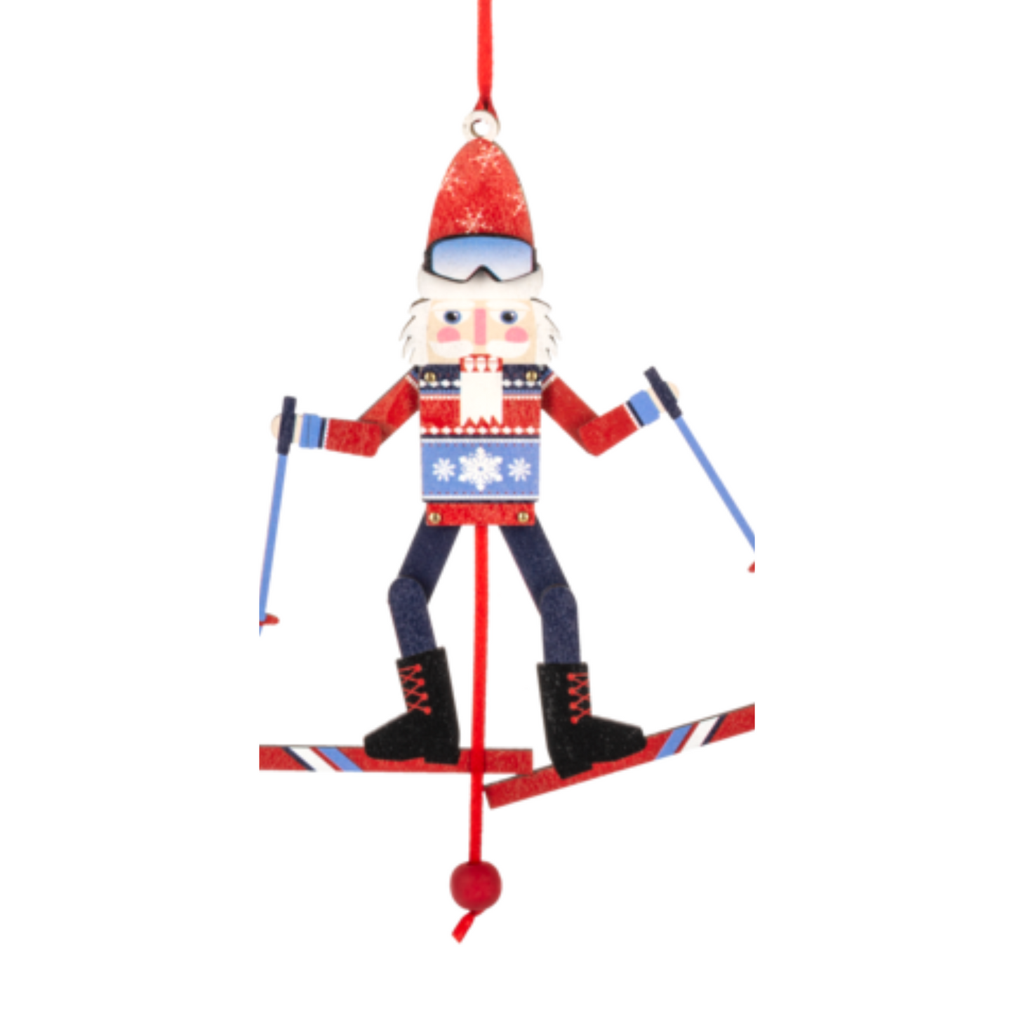 Ornament - Wooden Skiier