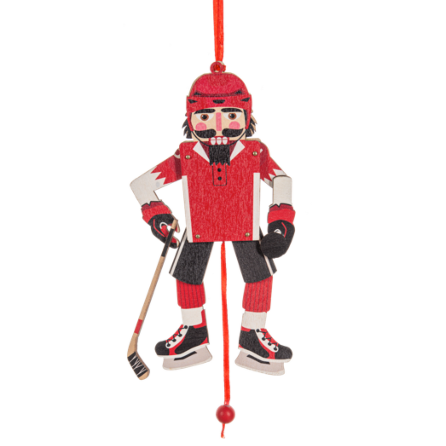 Ornament - Wooden Hockey Player