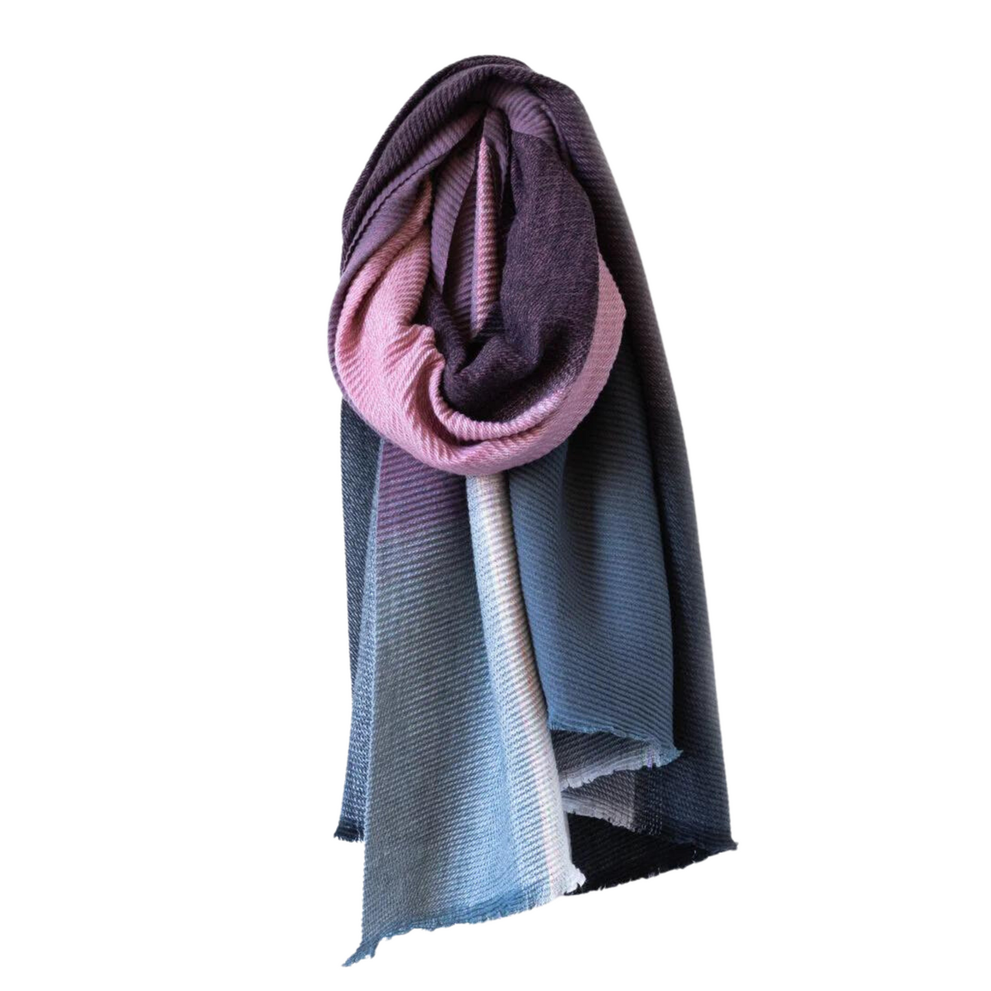 Scarf - Ribbed - Purple Ombre