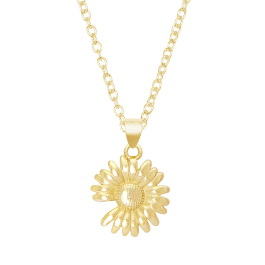 Necklace - Sunflower - Gold 18”