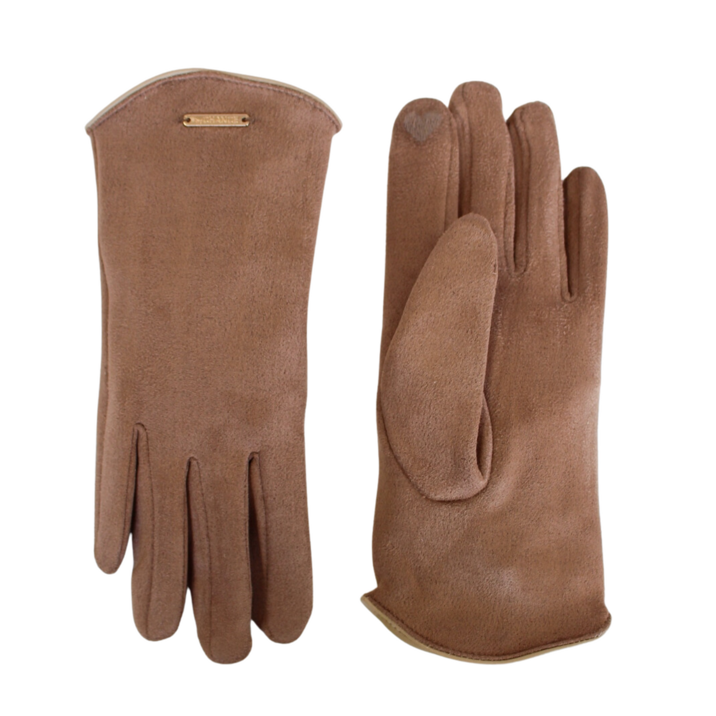 Gloves - Suede - Camel