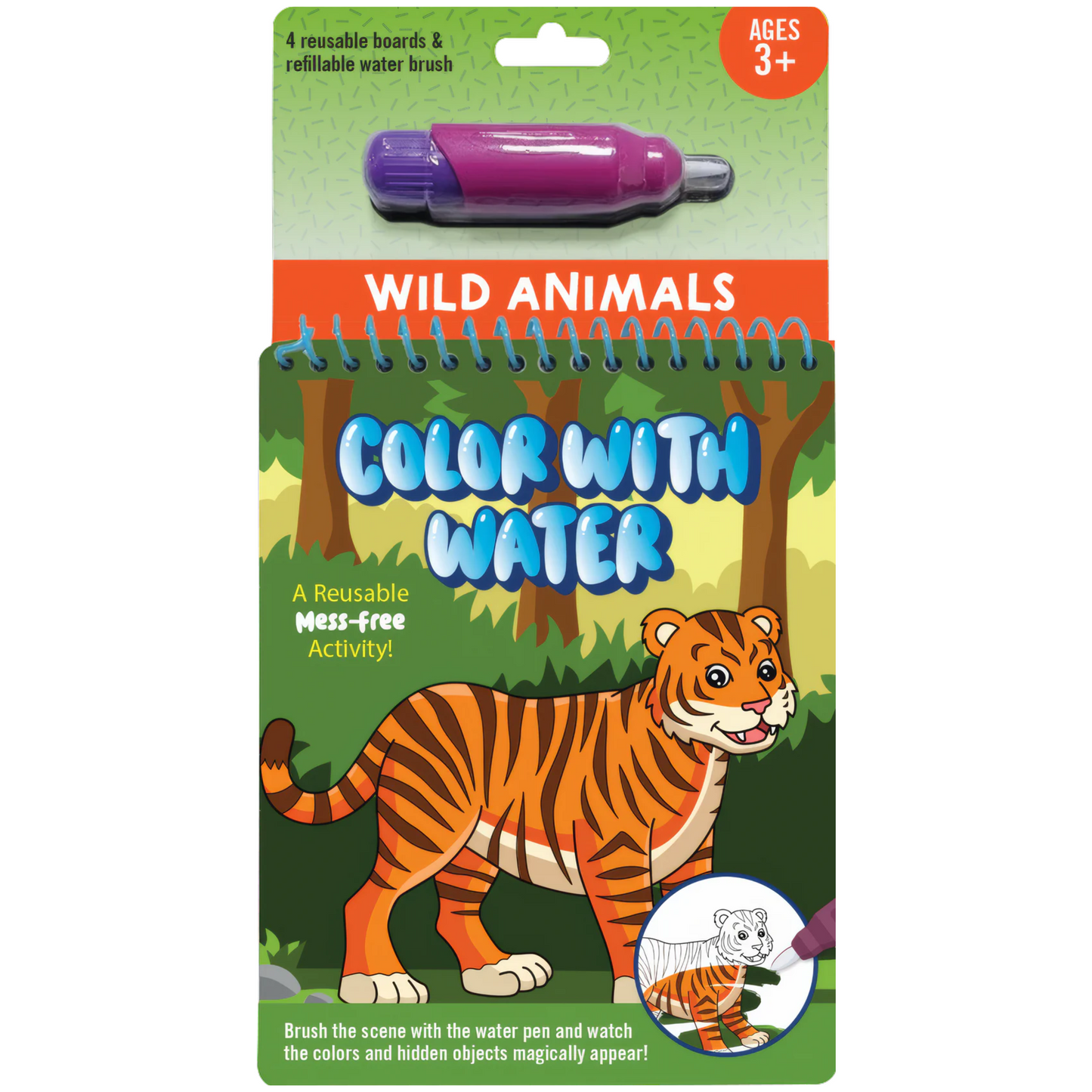 Book - Colour with Water - Wild Animals