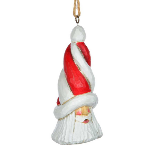 Ornament - Cottage Carvings - Candy Cane Hat