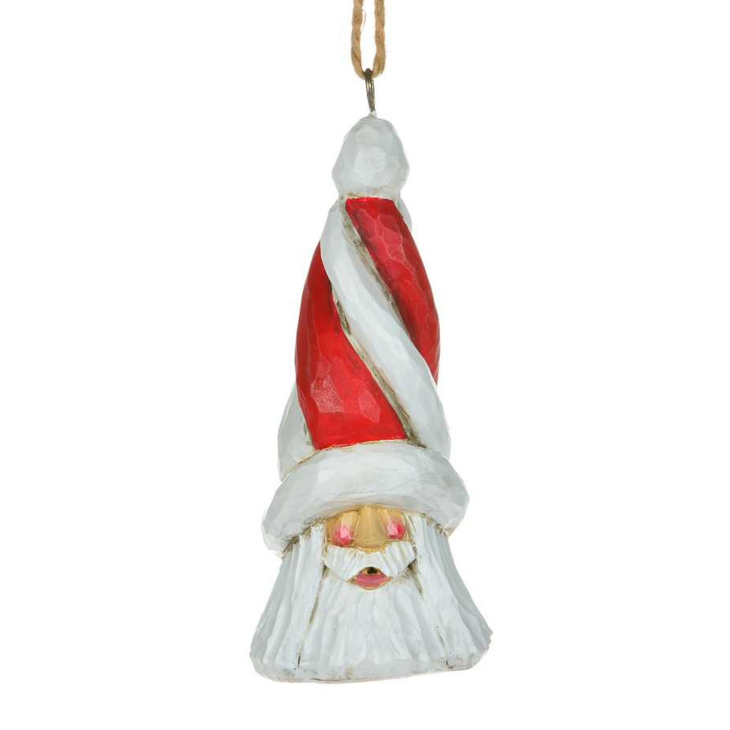 Ornament - Cottage Carvings - Candy Cane Hat