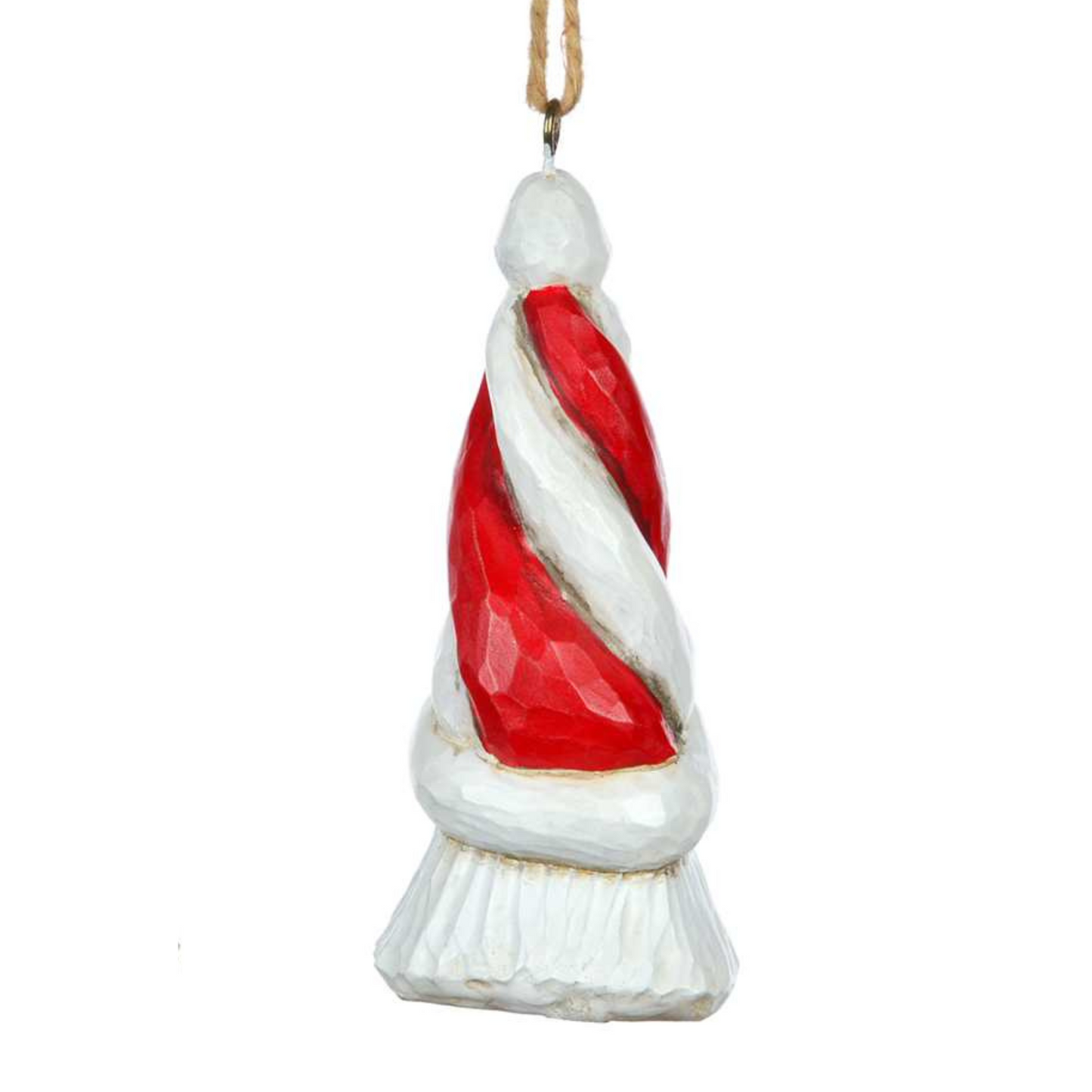 Ornament - Cottage Carvings - Candy Cane Hat