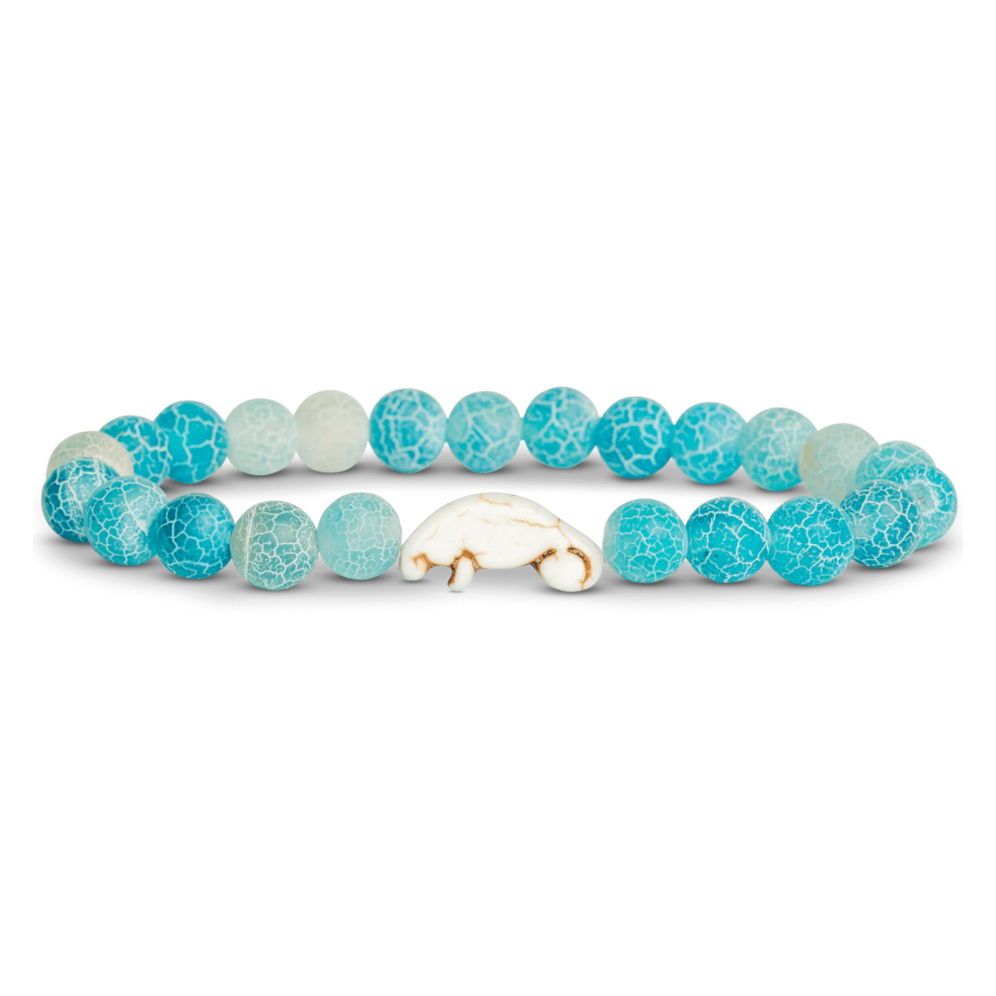 Animal Tracking Bracelet - Drift Manatee - Aqua Blue